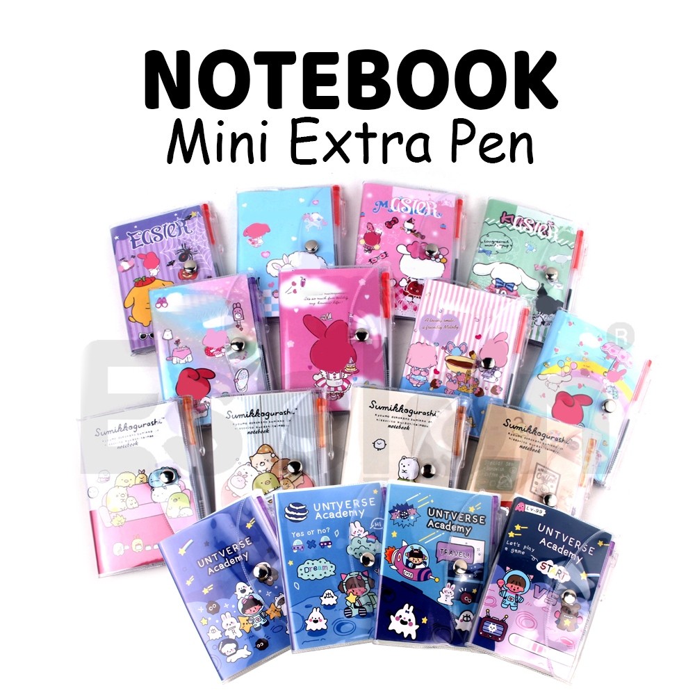 

❤️️Notes A7 Kancing + Pen 48lbr / Notebook / Diary Fancy Karakter❤️️