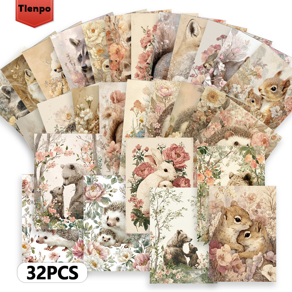 

32pcs - Wildlife Postcard Set, Love Embrace, Birthday/Anniversary Gift, Collectible, Suitable for Gifting, Mailable.