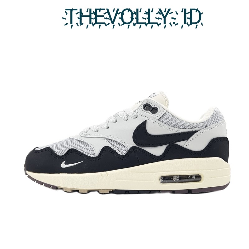 Sepatu Nike Air Max 1 X Patta Monarch Grey Black BNIB Original / Sneakers Pria