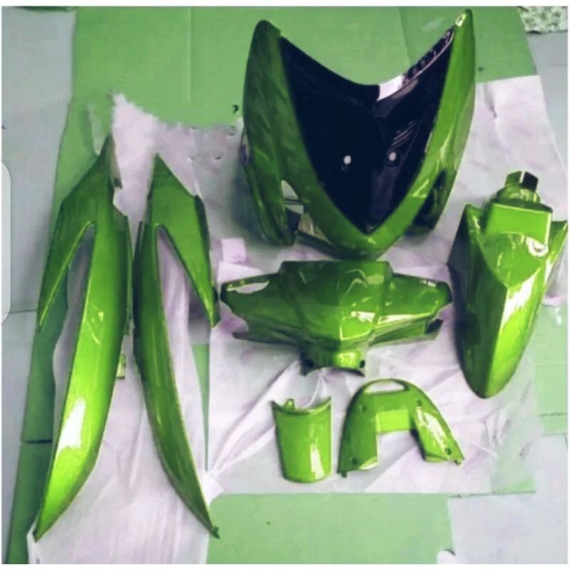 FULL SET BODY HALUS VARIO KARBU WARNA CUSTOM HIJAU CANDY || FULLSET BODY HALUS VARIO 110 KARBU WARNA