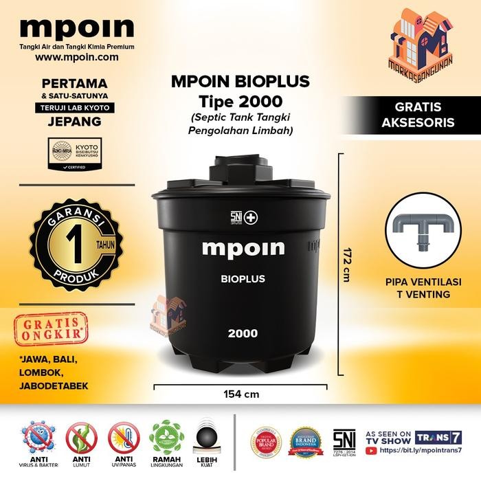 Tangki Septic MPOIN Bioplus 2000 Liter


