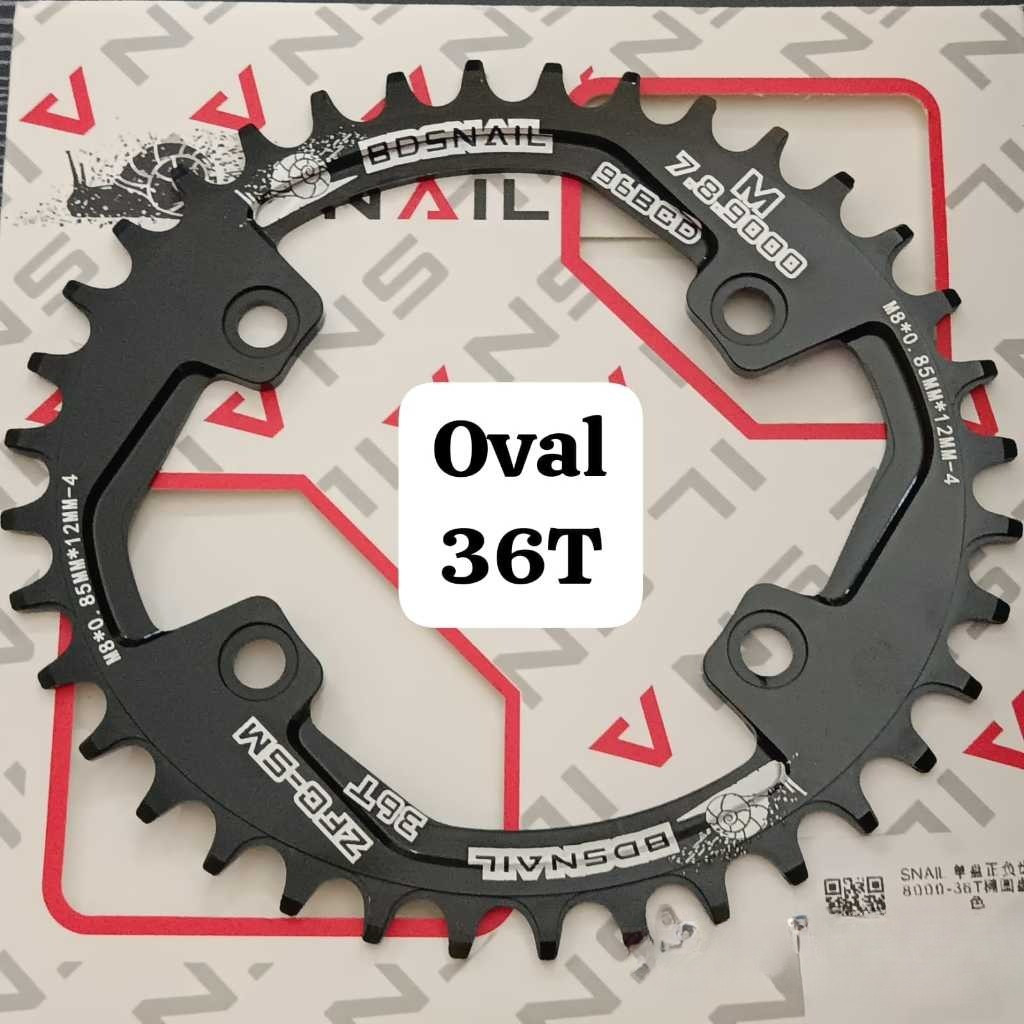 Chainring Snail Oval 32T 34T 36T 38T BCD 96 BCD Asimetris Single Chairing Sepeda 96BCD Deore SLX XT