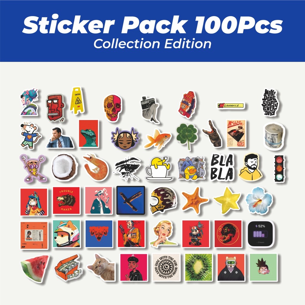 

Hot Stiker Random V9 Lucu Anti Air Stikers Berperekat Waterproof Sticker Decal Buat Motor Helm Buku Journal Koper Casing HP Laptop Botol Minum