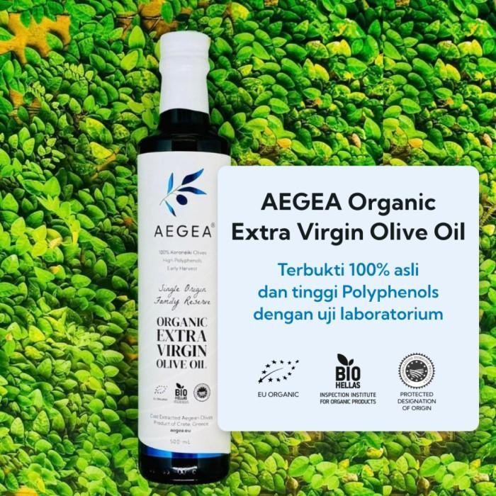 

AEGEA Minyak Zaitun Extra Virgin 250ml - Organik EU, Polifenol Tinggi, Asli Yunani