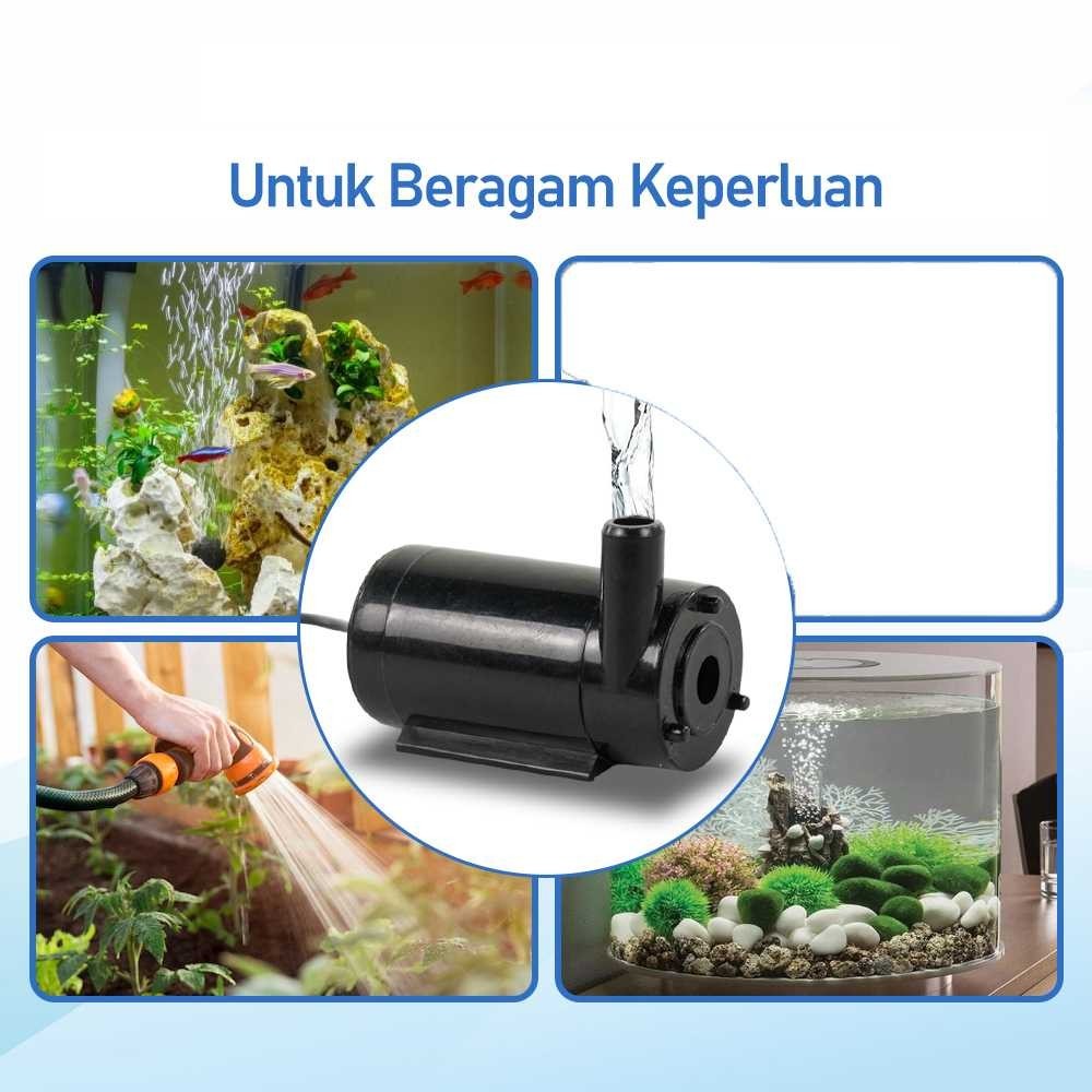 Pompa Air Mini Taffware PUM525 | Pompa Celup Submersible USB DC 5V


