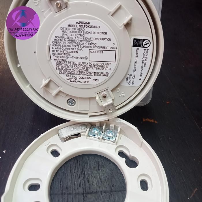 smoke detector nohmi fdku033-d