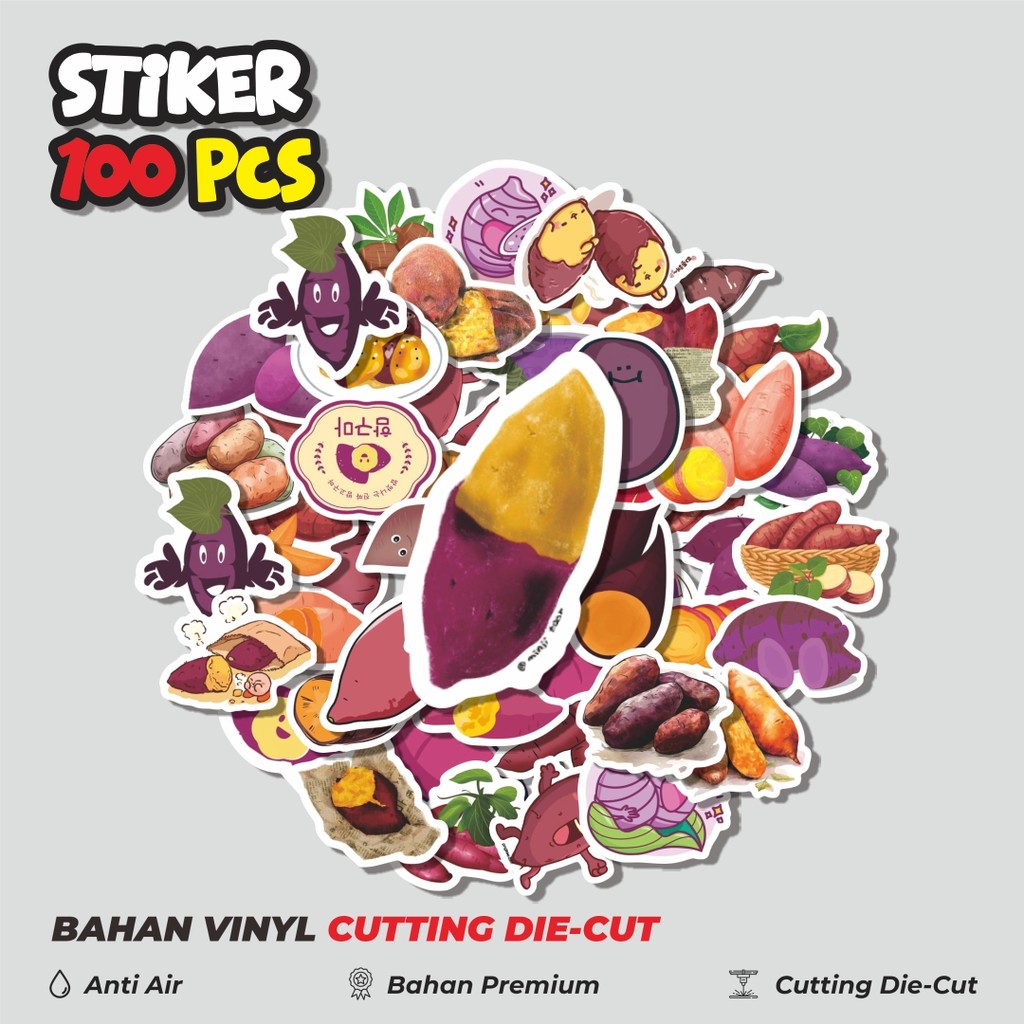 

Terbaru! 50 pcs Stiker Tanaman Ubi Dekorasi Lucu Kreatif untuk Notebook, Skateboard, HP