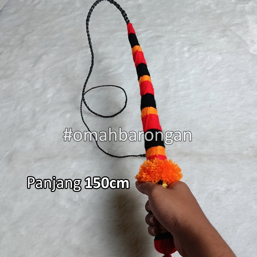 Pecut Jaranan Besar Cambuk Asli Jalin Kuat