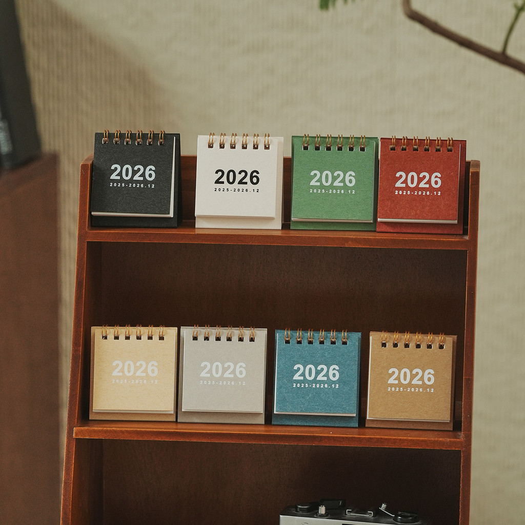 

2026 Mini Desk Calendar Casual Style Solid Color Portable Calendar Desktop Ornament Check-In Plan Small Desk Calendar