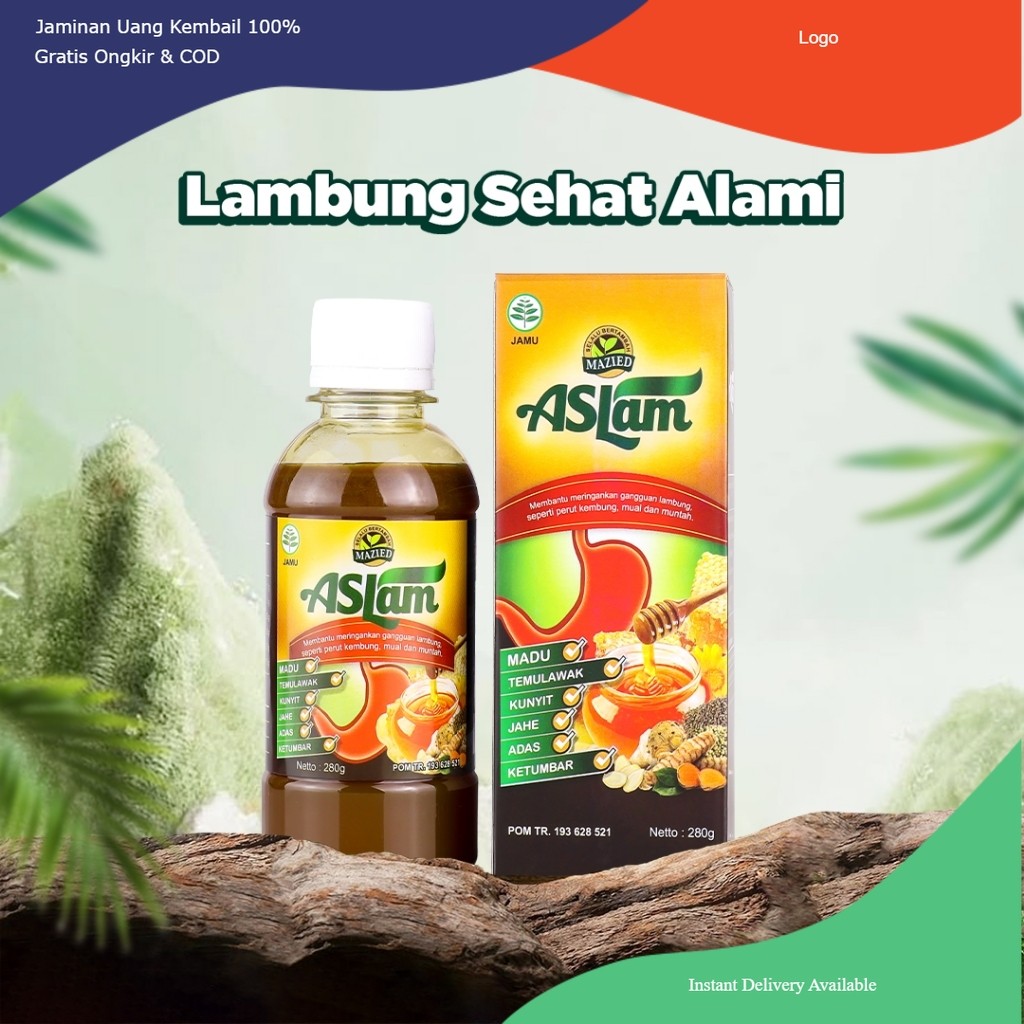 

BISA COD - Madu Aslam Mazied Asam Gangguan Lambung Perut Kembung Mual Muntah Temulawak Kunyit Jahe Halal BPOM