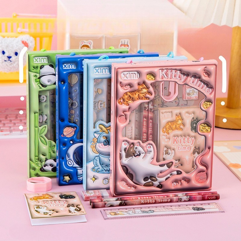 

Paket Hadiah Perlengkapan Sekolah - Set Alat Tulis Lucu untuk Anak TK & SD