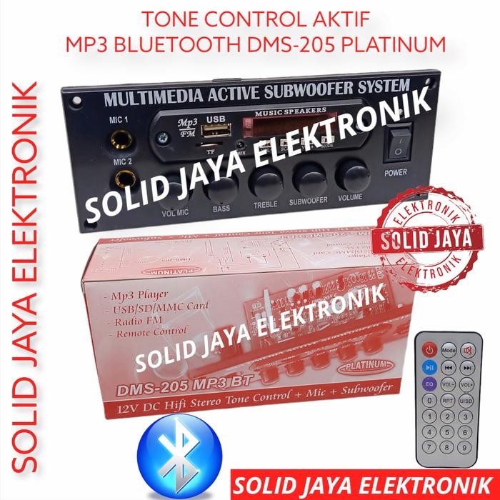Hot Produk TONE CONTROL AKTIF MP3 BLUETOOTH STEREO SUBWOOFER 12V DMS205 PLATINUM  Terbaik dan Terlar