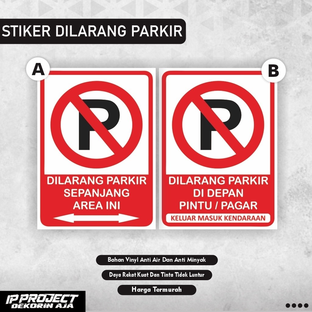 Sticker dilarang parkir / Stiker dilarang parkir / Rambu Dilarang Parkir / Stiker dilarang parkir de