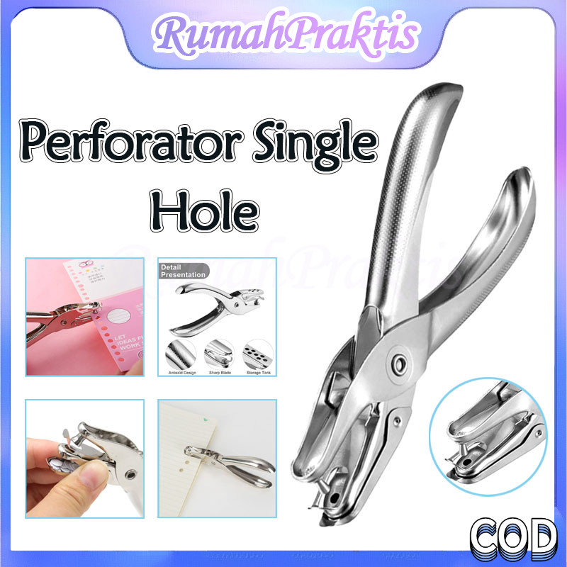 

1 lubang reforator besi pembolong kertas bulat circle / pembolong kertas reforator /perforator single hole / pelubang kertas 1 hole/
