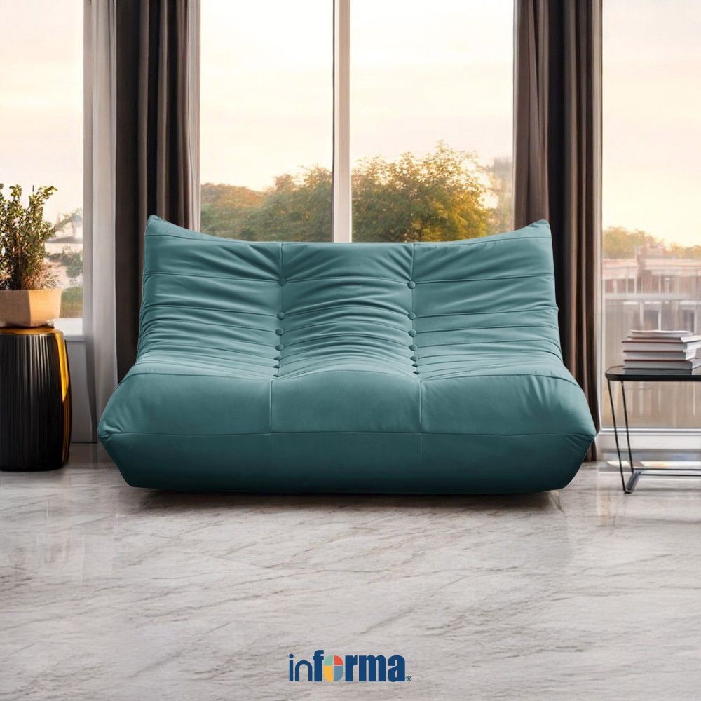 Informa Mozart Sofa Fabric 2 Seater - Hijau Sofa Ruang Tamu Kursi Sofa Sofa Minimalis Kursi Ruang Ta