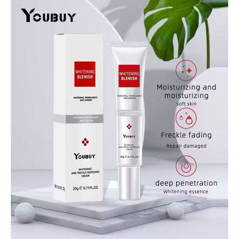 YOUBUY Whitening Cream 20gr – Penghilang Bintik Hitam & Flek | Mencerahkan Wajah | ORIGINAL 100%