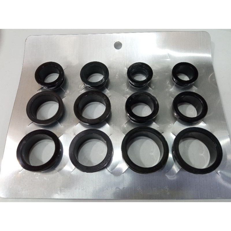 (GA777)  Anting piercing plug KARET / Piercing earplug pria bahan karet silicon elastis / anting plu