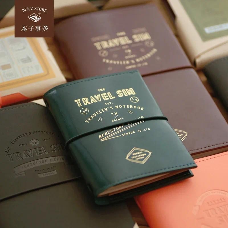 

TRAVEL SIM Ultralight Retro TN Notebook Portable Travel Notebook with Strap for Memory Carry-on Diary Journal Notebook