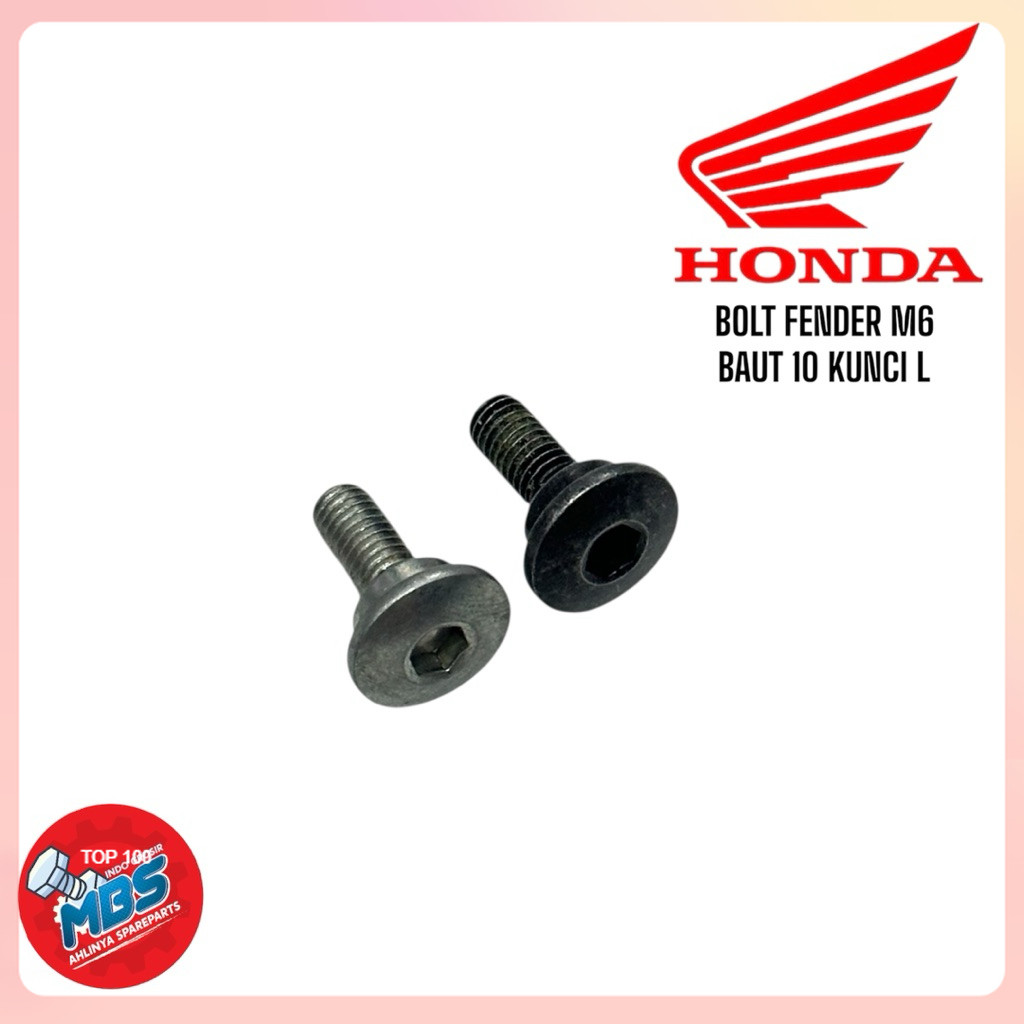 BB AHM 90101-K29-900 Baut L Cover Tutup Bak CVT Depan Matic Beat Fi,Scoopy Fi,Vario 110-125-150,PCX,