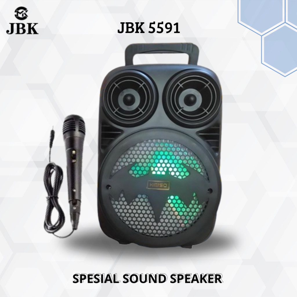 BLUETOOTH SPEAKER PORTABLE FREE MICROPHONE KARAOKE JBK 5591 MOTIF BATMAN