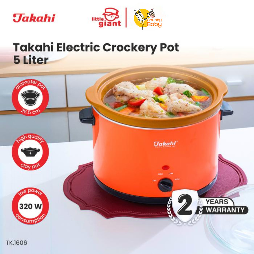 Takahi Electric Crockery Pot 5L - Slow Cooker