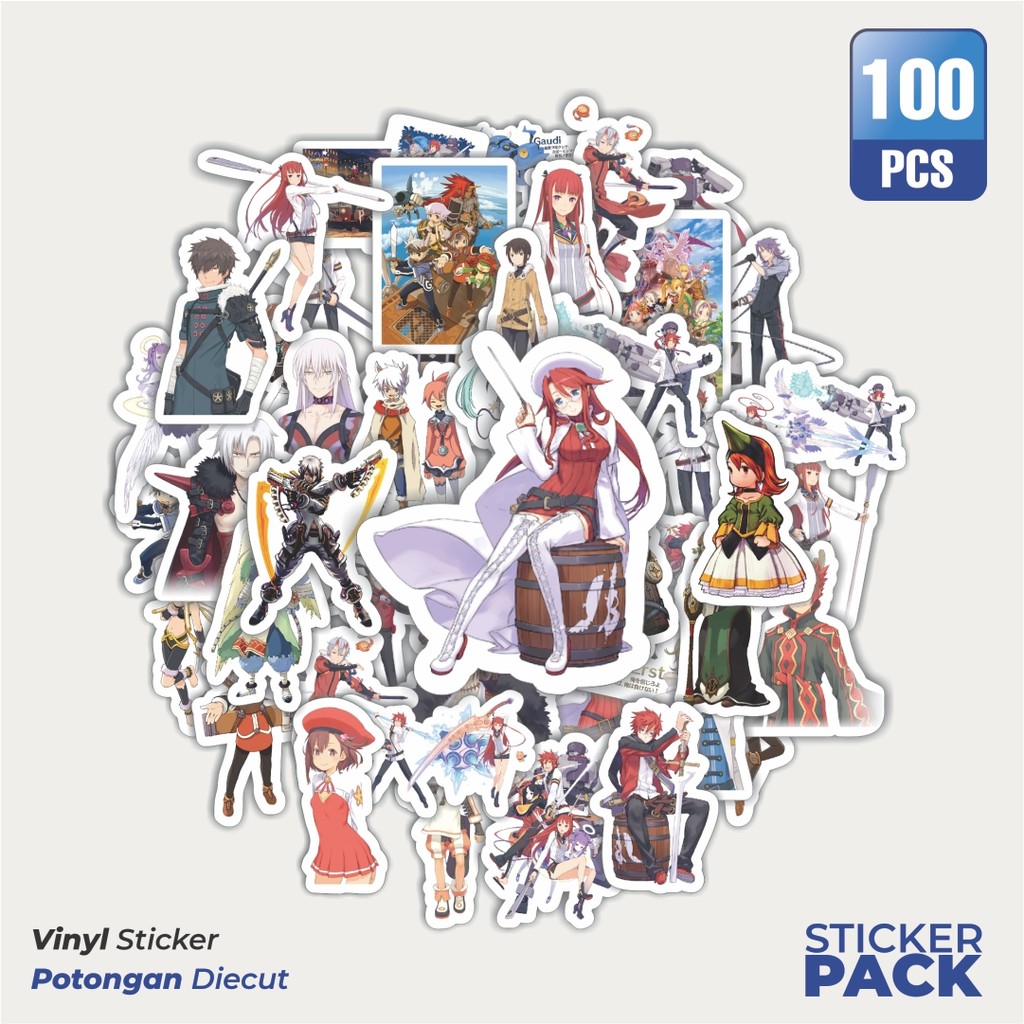

100 PCS STIKER Stiker Game Series Summon Night Karakter Mix Waterproof Aesthetic- Untuk Laptop, Motor, dan Helm - Paper Stationery Pack
