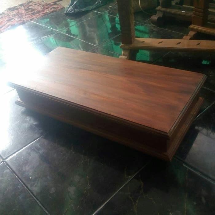 Box Kotak Tempat Menyimpan Pusaka Kayu Jati Motif Polos Alusan Murah