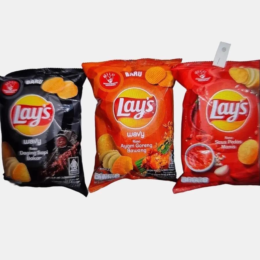 

Lays Snack Potato Chips 31gr Rasa PEDAS MANIS / DAGING SAPI BAKAR / AYAM GORENG BAWANG
