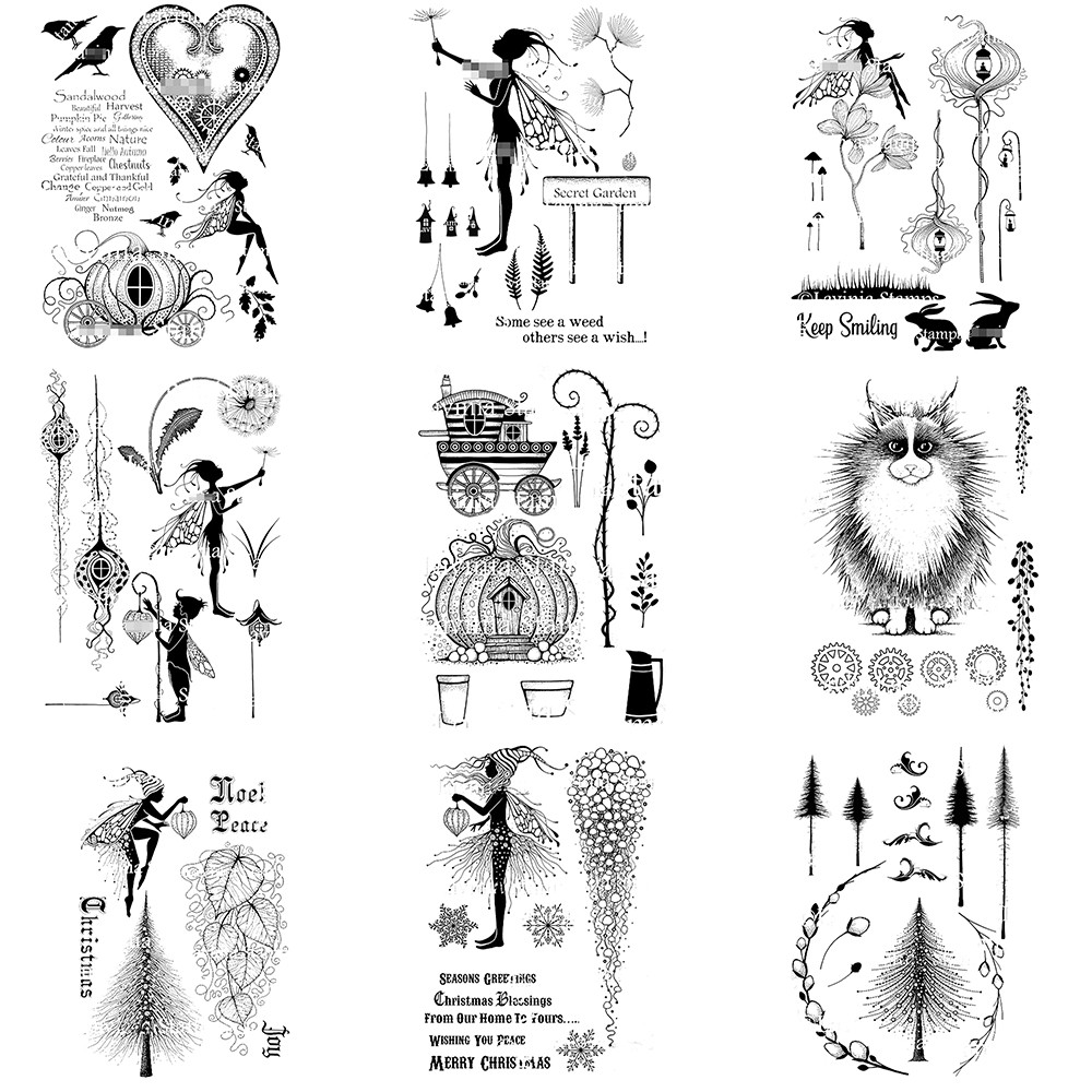 

2024 New Arrivals Animals Clear Stamps Seal for DIY Scrapbooking Card Plants Rubber Stamps Making Photo Album Handemade Crafts