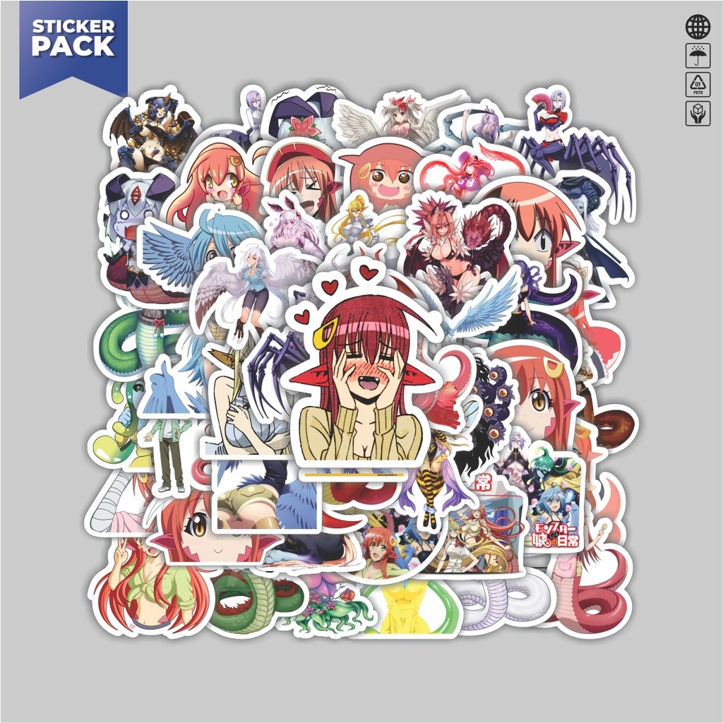 

[100PCS]Stiker Pack Stiker Anime Series Monster Musume Karakter V1 Aesthetic Vinyl Anti Air Dekorasi Sticker Laptop Buku Journal Koper Helm Casing HP Gitar Helm Skateboard