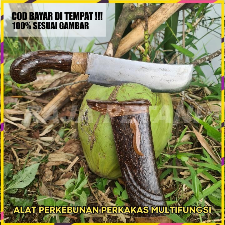 Golok Petok Aren Golok Kerja berkebun Tebas Pohon Kayu Kelapa dll