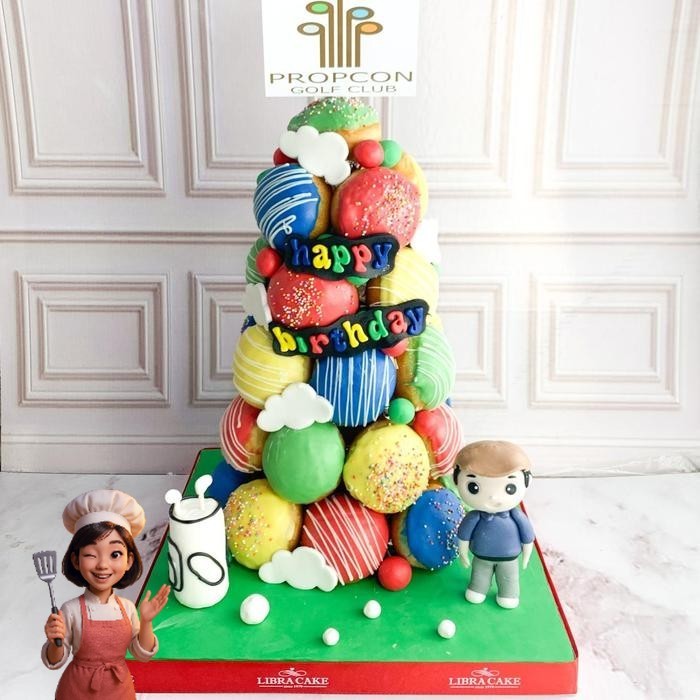 

Donat/donat Ulang Tahun/Donat Tower Tema Golf/Donat Tower Catering Malang DMT