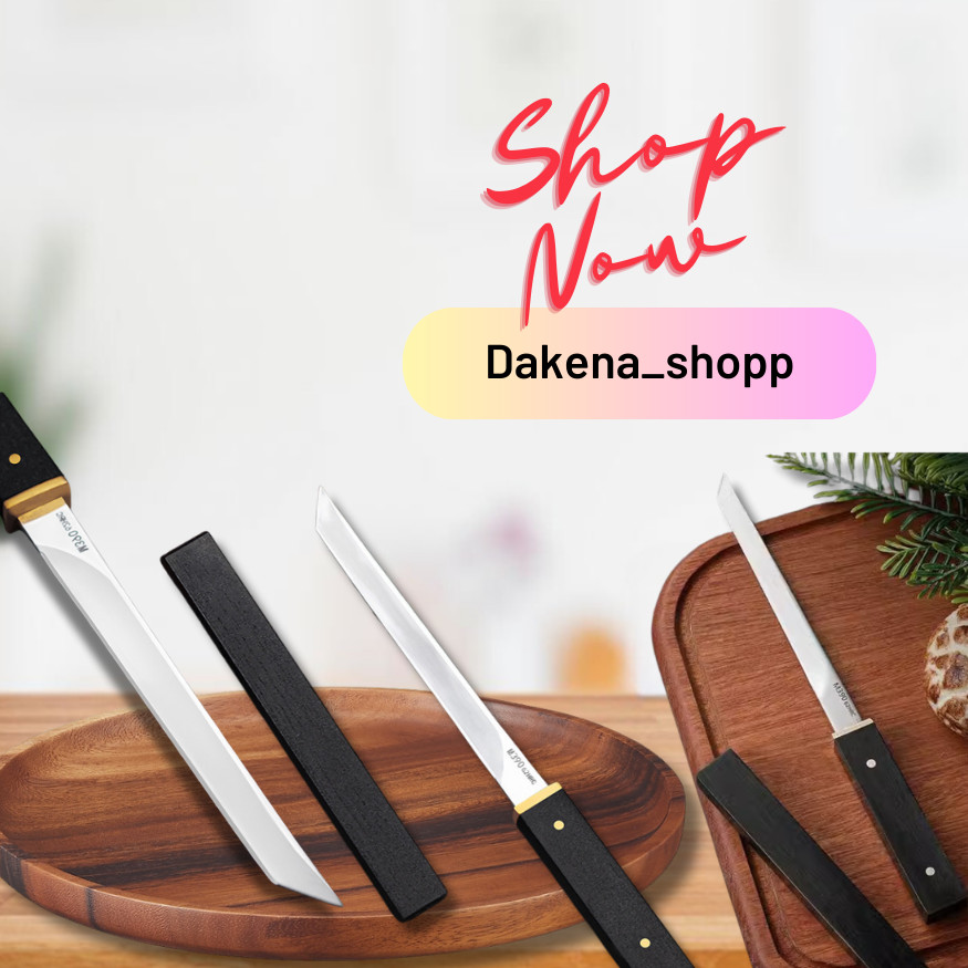 Pisau Katana UNIK / Pisau Dapur / Pisau Daging / Pisau Koki / Pisau Jepang Super Tajam / Pisau kolek