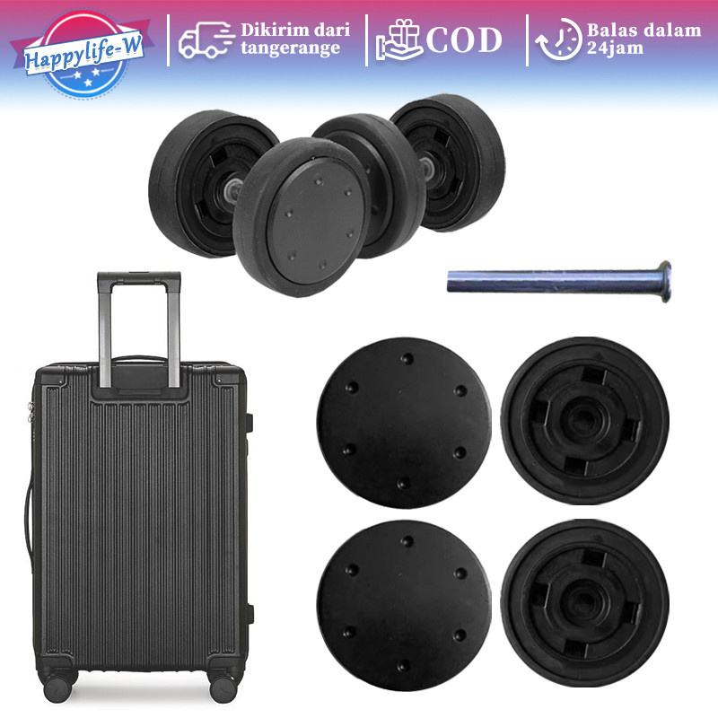 4pcs/Set  Roda Koper Double Wheel Set Hitam Polos Roda Koper Pengganti 360 Kebisingan Rendah Roda Ko