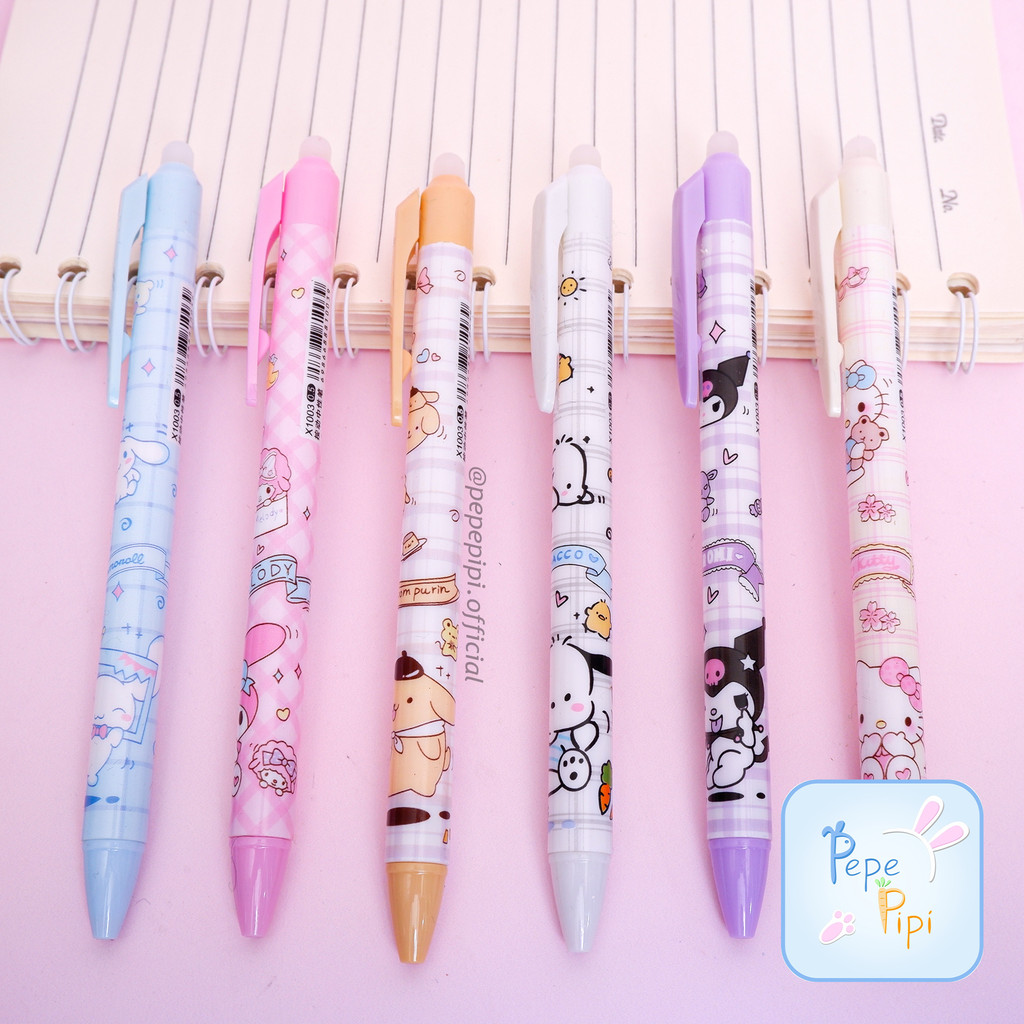 

Pena Mekanik Hapus Sanrio X1003 0,5 mm Pulpen cetek bisa dihapus di hapus Erasable Pen Tinta Bolpen