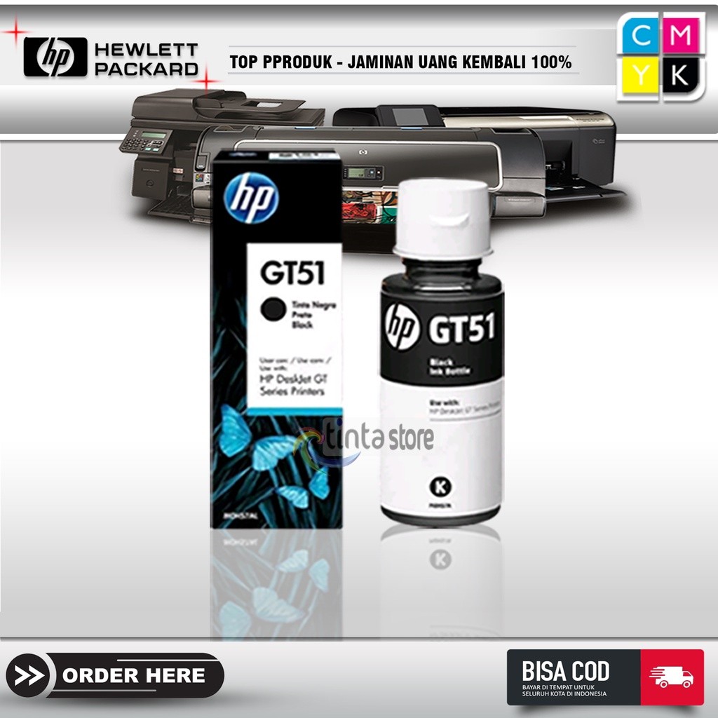 Terlaris Tinta printer HP GT-51 GT-52 BLACK ink 115 310 315 410Tinta printer HP GT-51 GT-52 ink 115 