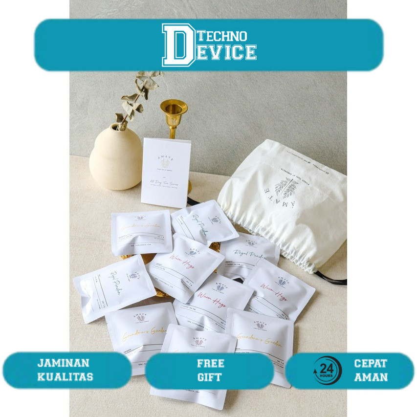 

AMATE — All Day Tea Series (isi 10) Premium Artisan Cotton Tea Bag - Green Tea, Black Tea, Ginger Tea