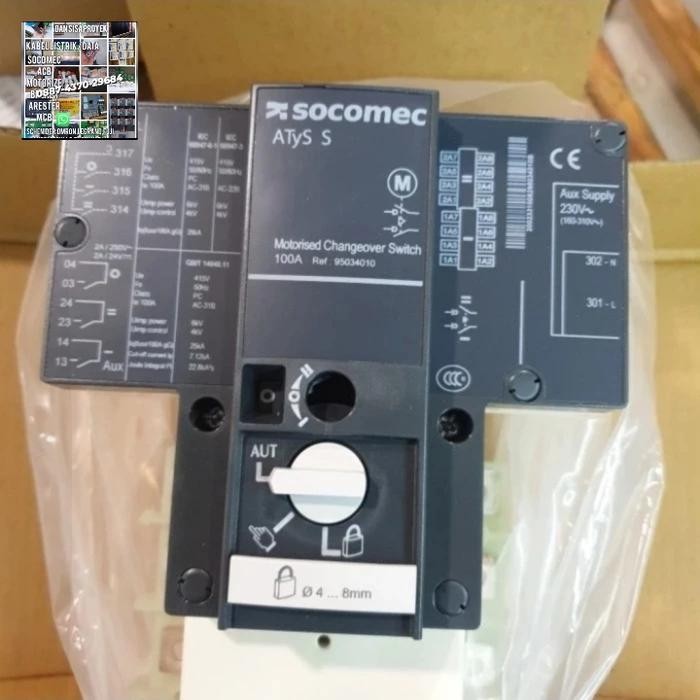 Atys Cos Socomec Motores 4P 63A 230Vac New Socomec Atys Original