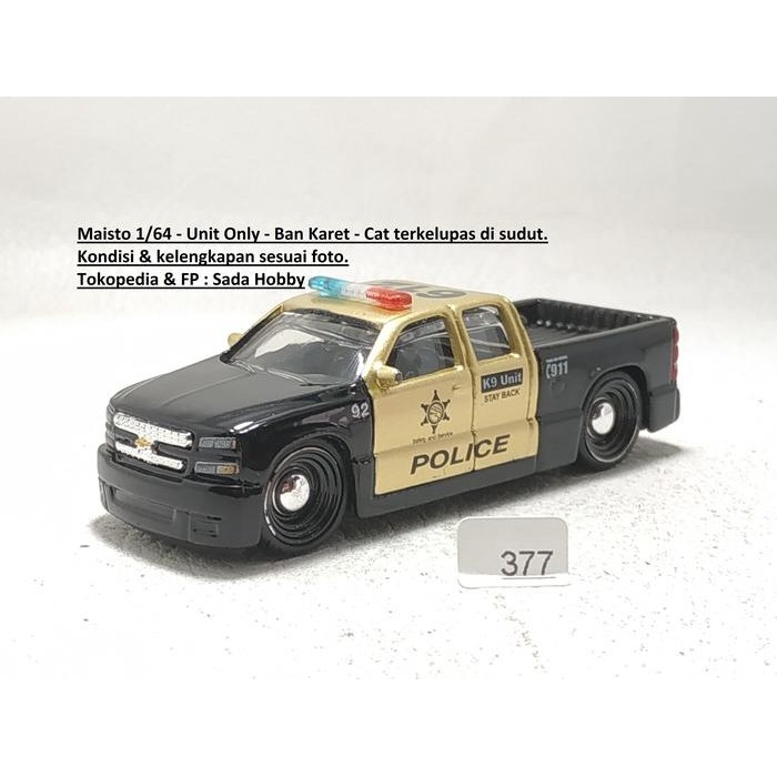 AD99 Diecast Maisto Chevrolet Silverado K9 Police Unit Only