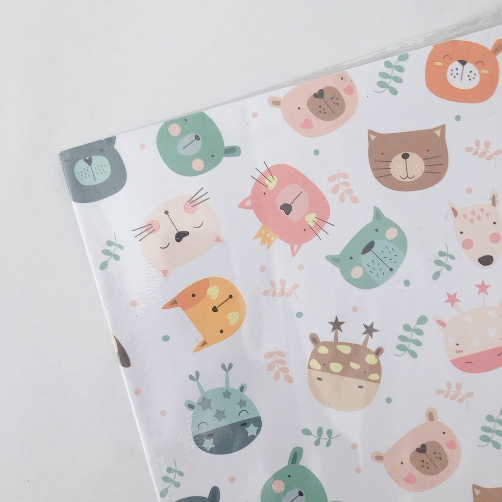 

Kertas Kado Premium Animals Pastel
