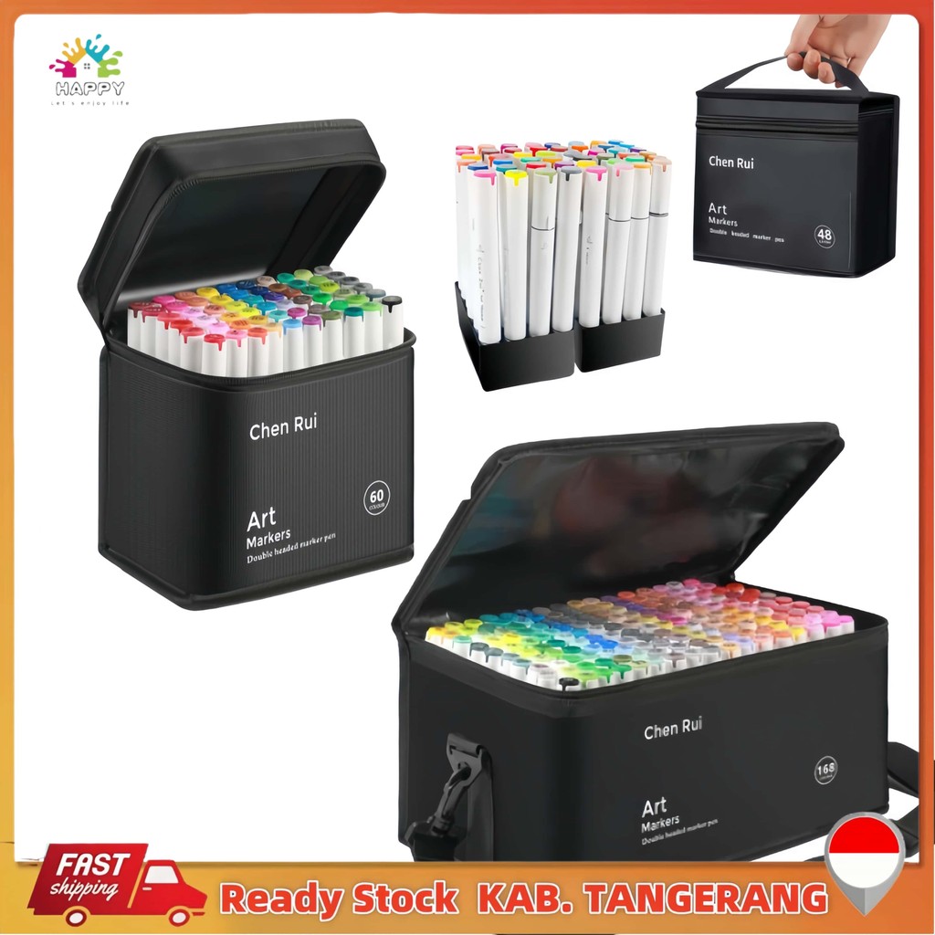 

Spidol Warna Warni Dual-tip(ujung brush+ujung broad)Art Marker Set