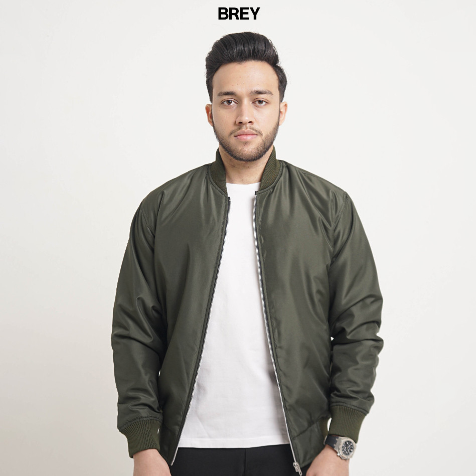 Jaket Pria Bomber Original Hijau Army Jacket Parasut Windbreaker Cowok Cowo Motor Riding Touring Ant