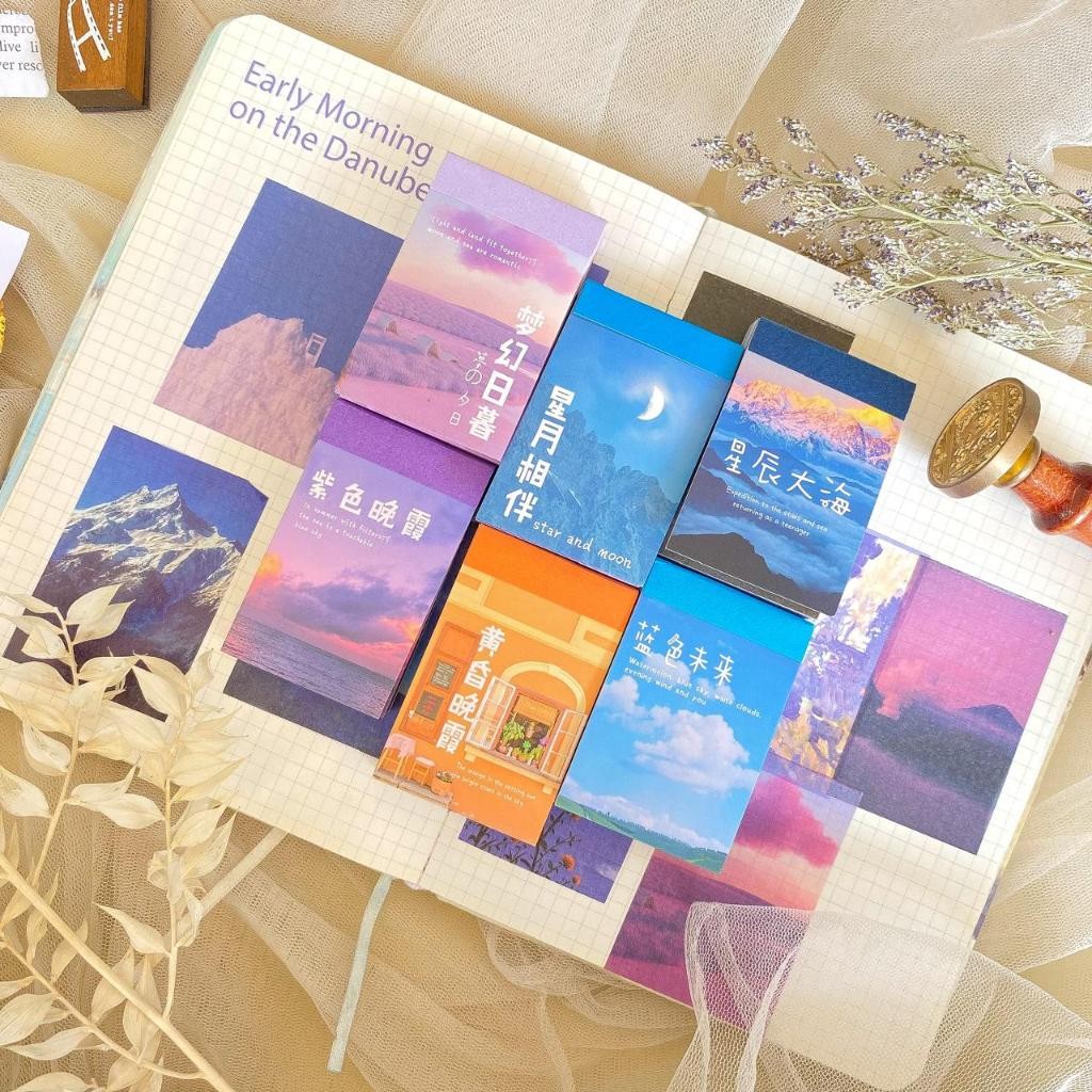 

[MAC] 50pcs Stiker Kertas Seri Waktu Gaya Vintage Untuk Scrapbook Jurnal story series sticker vintage retro kawai diy journaling scrapbook aesthetic deco stiker lucu