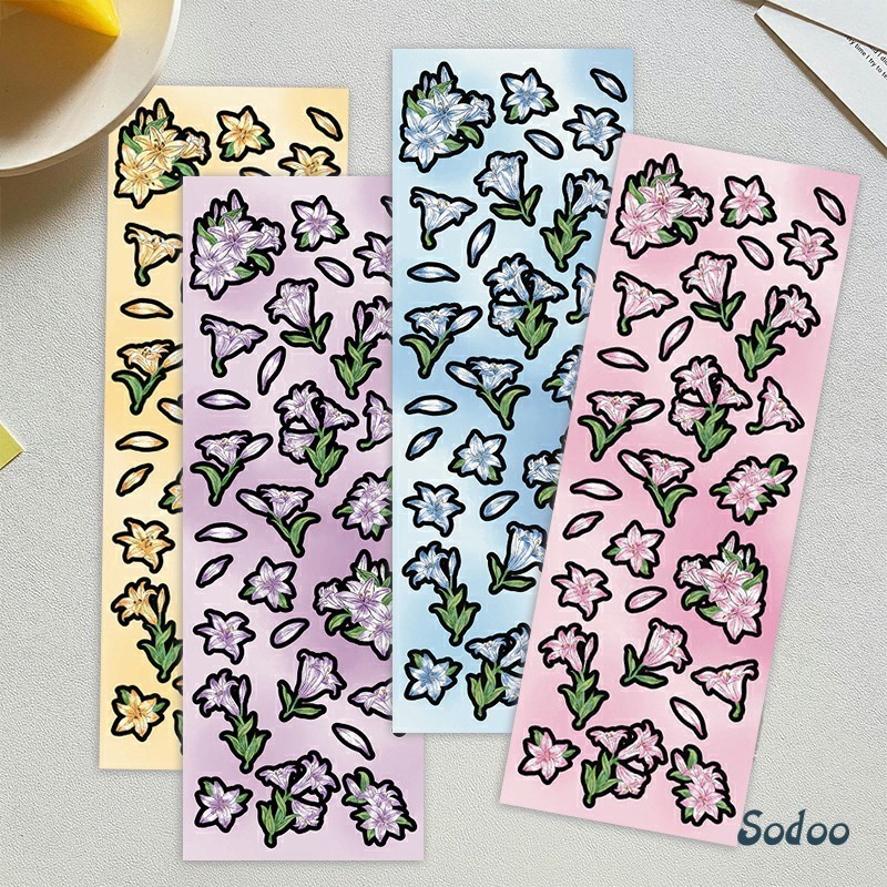 

Stiker Bunga Lily Dalam Stiker Akuntansi Laser Stiker Dekoratif Diy - SO