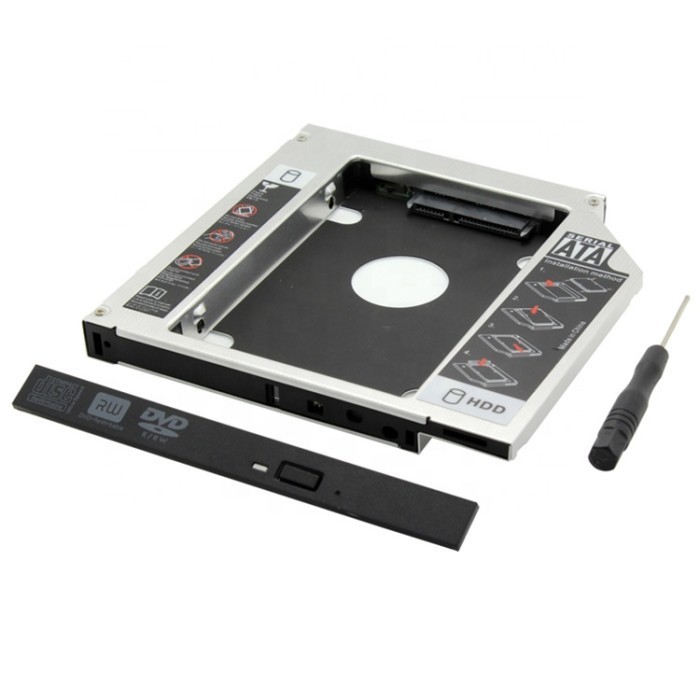 HDD Caddy 12.7mm DVD ke HDD SSD / Harddisk Caddy tebal 12.7 mm