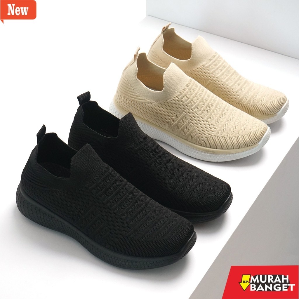 sepatu sneakers wanita original Gabino Sepatu Wanita Sporty Slip On Casual Arsila - G1GB2002