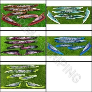 STRIPING STIKER MOTOR MIO SPORTY SMILE 2011 MERAH