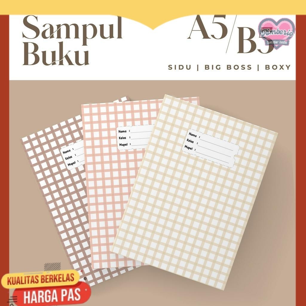 

PROMO SAMPUL BUKU BOOK COVER A5/B5 GRID | ptrshop.id