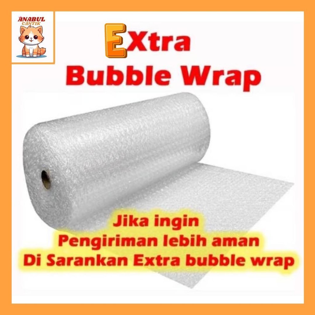 

EXTRA BUBBLE WRAP PACKING - TAMBAHAN BUBBLE WARP UNTUK PEMANBAHAN PACKING - EXTRA BUBBLE WRAP PACKING AMAN