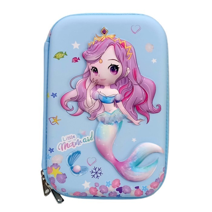 

TERLARIS! Kotak Pensil Unicorn 3D tempat pensil smiggle unicorn kado anak - KP Mermaid Biru